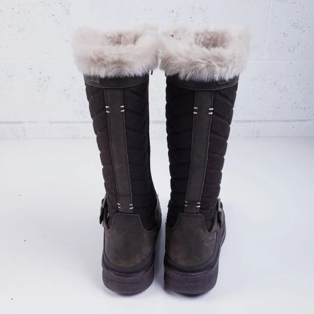 Merrell Brown Leather Faux Fur‎ Tremblant Ezra Tall Waterproof Boot Women Size 7